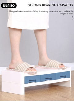 DUNISO 2-Tier Computer Monitor Stand Riser with drawers, Save Space for Home and Office ,Adjustable Desktop Storage Organizer for Computer, Printer and Cellphone,Used in Office and Home  - Image 5