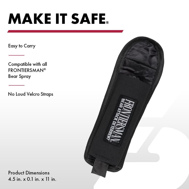SABRE Frontiersman Bear Spray Holster For 7.9 & 9.2 Oz. Canisters, Nylon Chest, Belt, Waist, & 3-in-1 Options Available, Adjustable Straps, Strong Elastic Prevents Canister Loss, Hook & Loop Design - Image 2