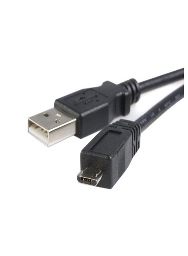 StarTech.com 6ft Micro USB Cable - A to Micro B - 6ft USB to Micro b - 6ft USB to Micro Cable - 6ft Micro USB Cable (UUSBHAUB6), Black - Image 1