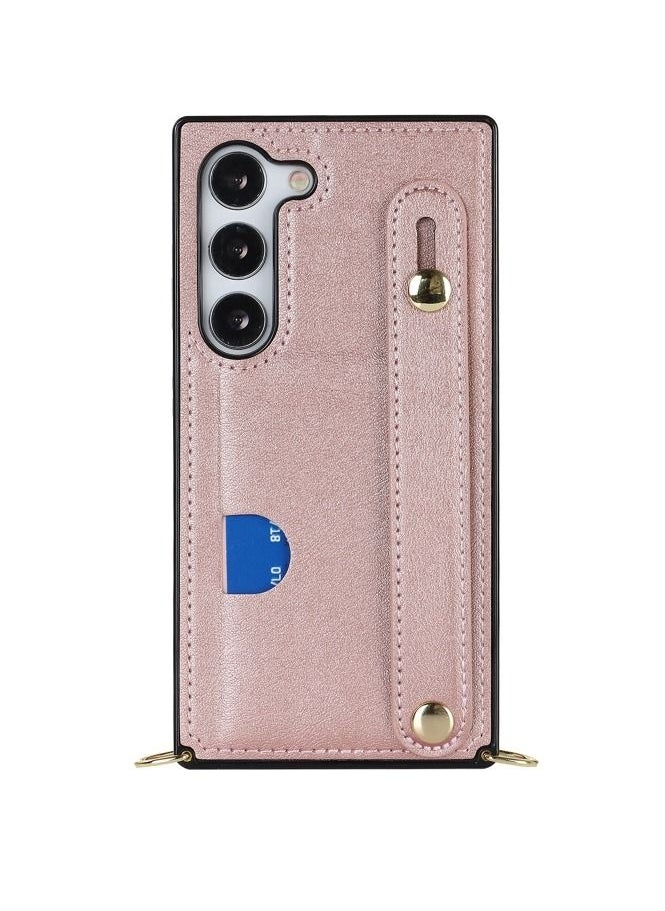إيروريكس جراب لهاتف (Samsung Galaxy S23 + 5G) جراب هاتف مربع بحامل معصم كروسبودي لون القرنفل  - Image 2