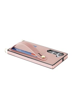 إيروريكس جراب لهاتف (Samsung Galaxy S23 + 5G) جراب هاتف مربع بحامل معصم كروسبودي لون القرنفل  - Image 4