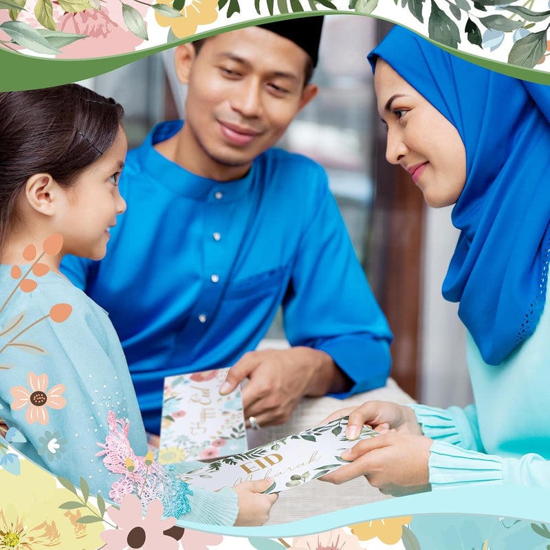 Noveread مظاريف نقود عيد مبارك، 16.5 × 7.1 سم، هدايا نقدية، حاملات بطاقات، حقيبة، رمضان، مظاريف هدايا للنقود للأطفال، مستلزمات الحفلات، احتفالات العيد، زينة، 150 قطعة - Image 5
