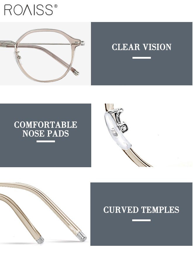 roaiss Blue Light Blocking Glasses for Women Men Blue Light Filter Computer Reading Gaming TV Phones Round Eyeglasses Fashion Anti Eyestrain Headache Eyewear - Image 5