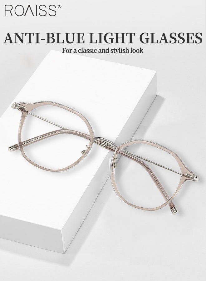 roaiss Blue Light Blocking Glasses for Women Men Blue Light Filter Computer Reading Gaming TV Phones Round Eyeglasses Fashion Anti Eyestrain Headache Eyewear - Image 3