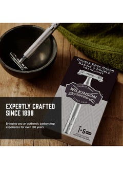 WILKINSON Wilkinson Sword Double Edge Razor for Men With 5 Double Edge Razor Blades Refills  - Image 5