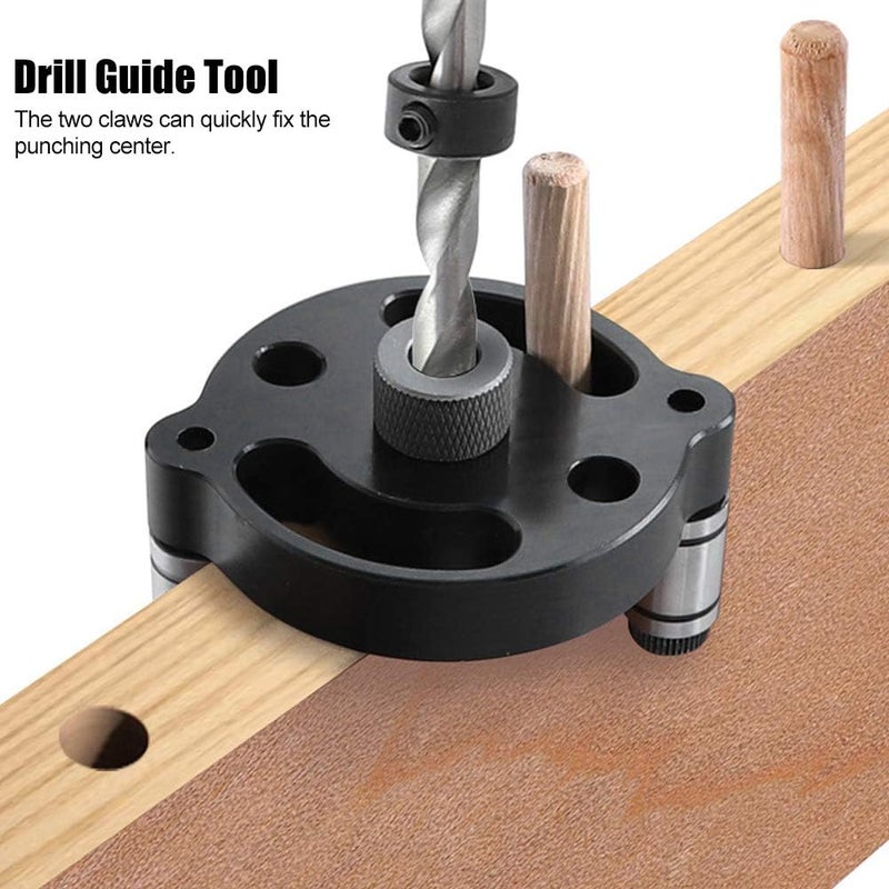 Aluminum Alloy Hole Guide Punch Locator Corrosion Resistant Drill Guide Tool for Woodworking Lovers 3 Drill Sleeves - Image 5