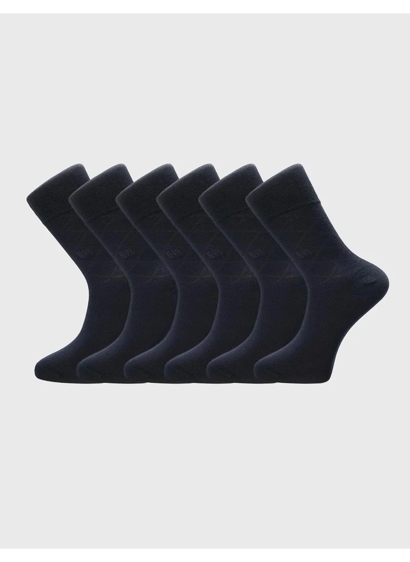كاباني Set of 6 Boxed Navy Blue Men's Socks