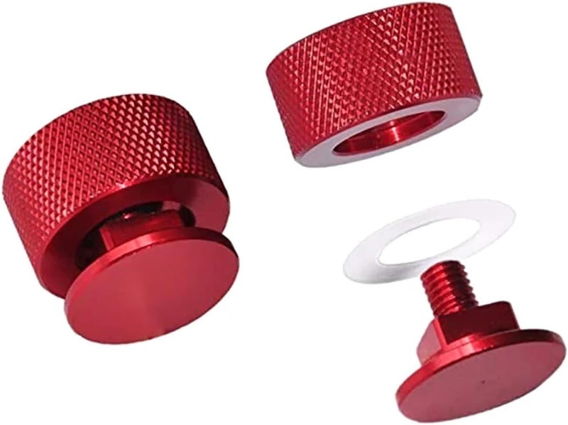 Welding hood fasteners 3Pcs Welding Hood Pipeliner Helmet Fasteners, Aluminum Headgear Replacement Parts Accessories Screws(Red) - Image 2