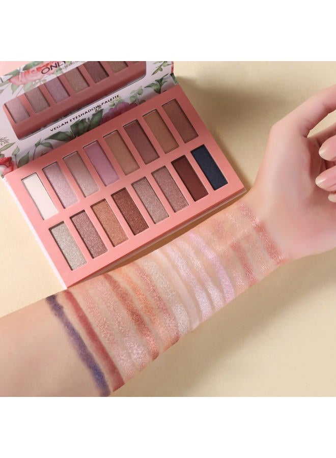 ONLYBETTER Vegan Eyeshadow Palette, Nude Eyeshadow Palette, 16 Shades Organic Eyeshadow palette high pigmented eyeshadow palette Colorful Eyeshadow Palette Long Lasting Nude Eyeshadow Shimmer Palette - Image 2
