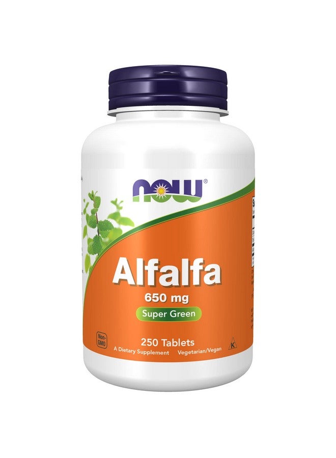 now Supplements Alfalfa 650 Mg Source Of Vitamin K Green Superfoods 250 Tablets - Image 2