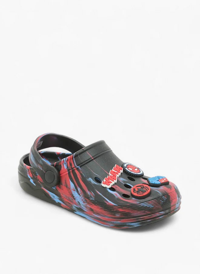 مارفل Boys Spider-Man Applique Clogs with Backstrap