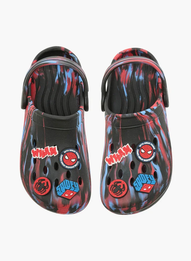 مارفل Boys Spider-Man Applique Clogs with Backstrap