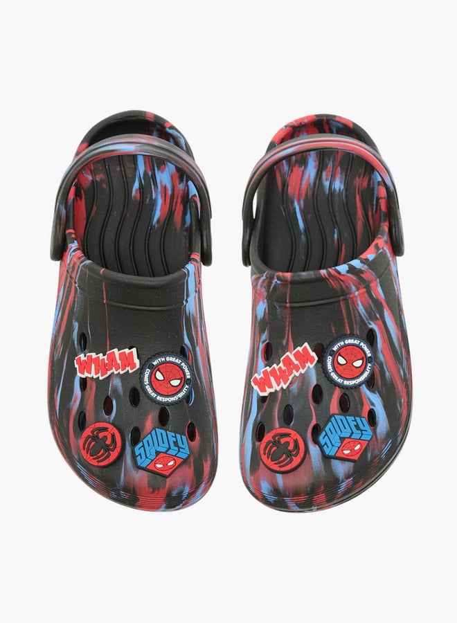 MARVEL Boys Spider-Man Applique Clogs with Backstrap - Image 1