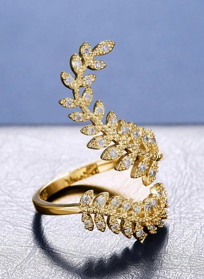 Take Two Take Two Leaf Shape Adjustable Ring