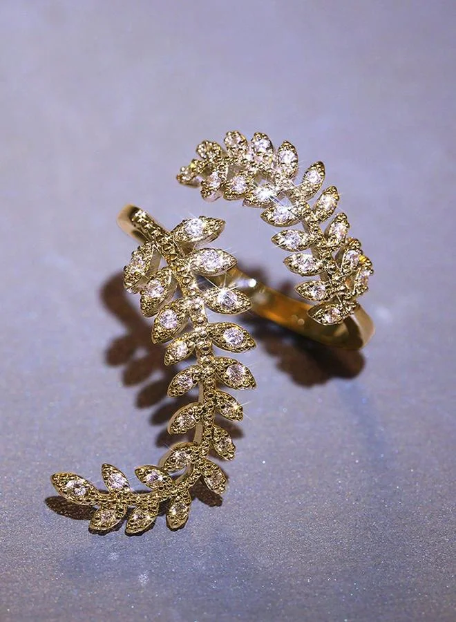 تايك تو Take Two Leaf Shape Adjustable Ring