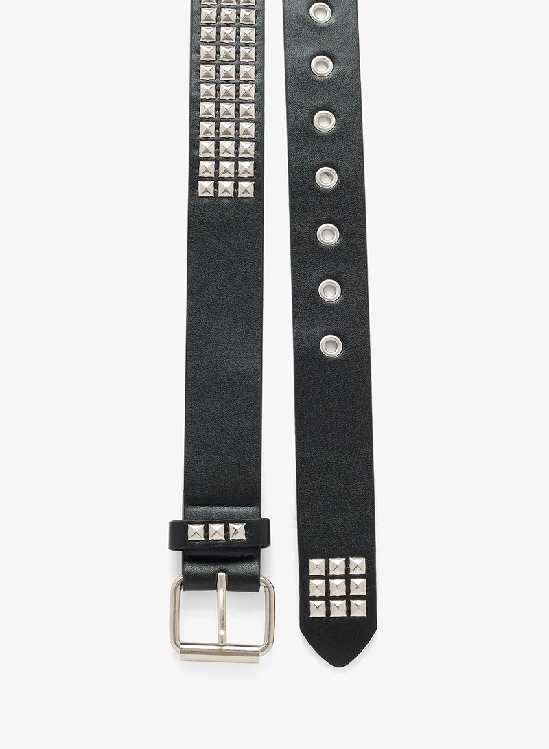 Seventy Five Casual Belt With Silver Studding