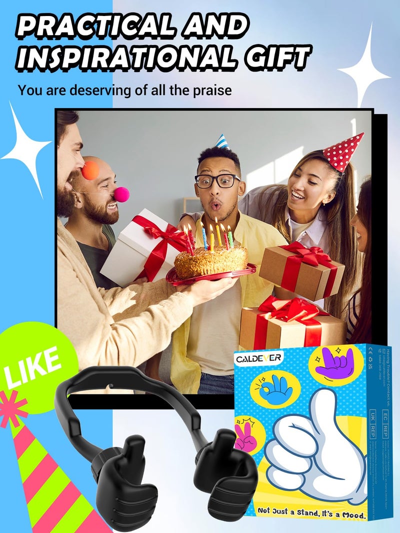CALDEVER Easter Gifts for Teen Boys Girls Adults Cell Phone Stand Patented 2 Pack Thumbs Up Lazy Phone Stand for iPhone Easter basket stuffers Cell phone Holder for Desk Birthday Gifts for Kids Men Women - Image 3