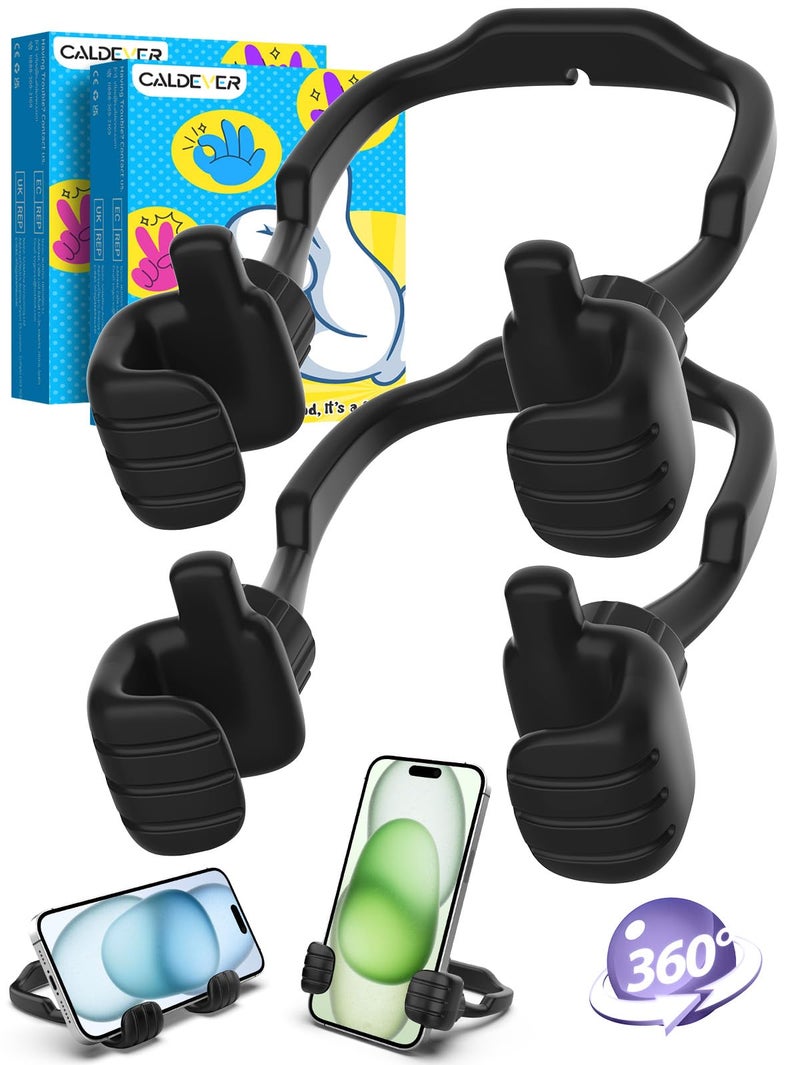 CALDEVER Easter Gifts for Teen Boys Girls Adults Cell Phone Stand Patented 2 Pack Thumbs Up Lazy Phone Stand for iPhone Easter basket stuffers Cell phone Holder for Desk Birthday Gifts for Kids Men Women - Image 1