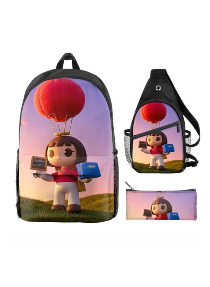 Universal cartoon new three-piece schoolbag - 346