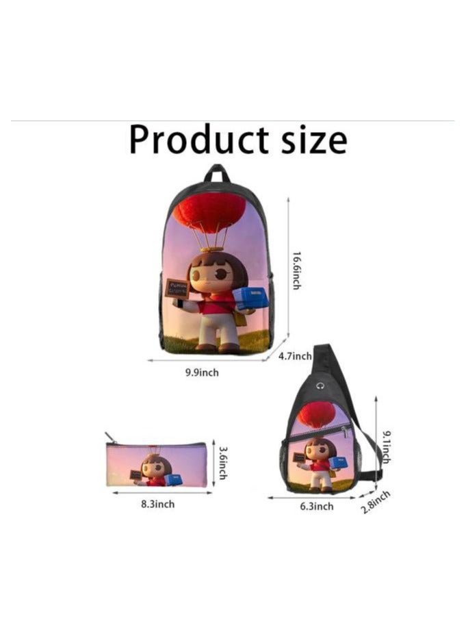 Universal cartoon new three-piece schoolbag - 346