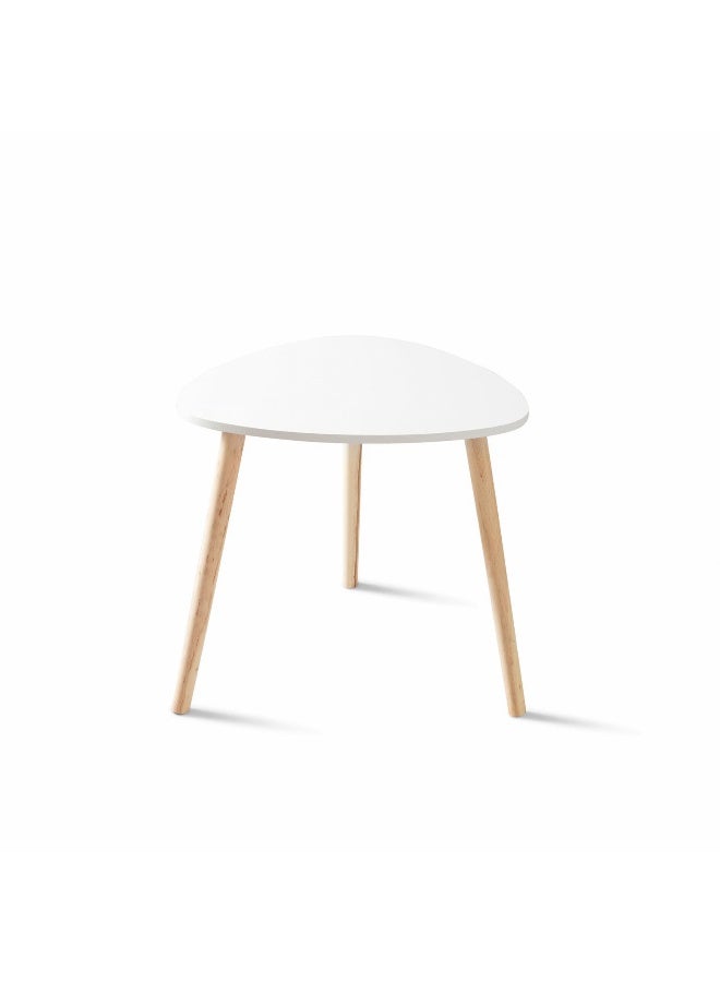 Pan Home Gary Accent Table Set Of 2 Triangle - White And Natural  - Image 2