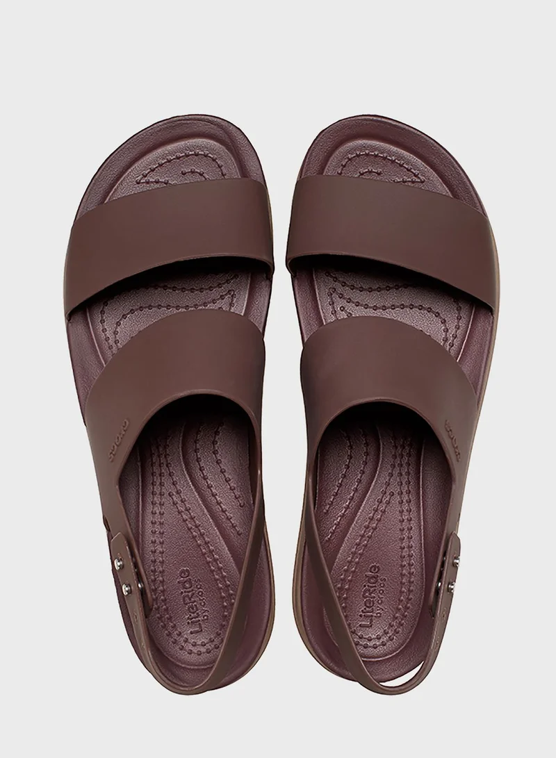 crocs Brooklyn Double Strap Wedge Sandal