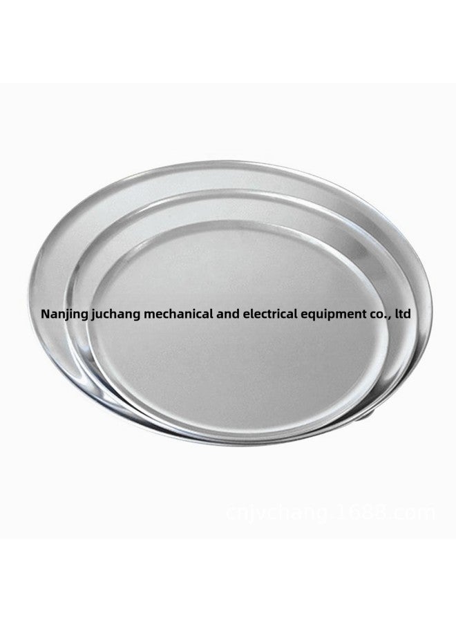 Aluminum Alloy Pizza Pan 6-20 Inches Kitchen Specialized Food Tray 1.0mm Thickness Baking Tray For Daily Use-Specifications:6-20 Inch-Color:Silver - Image 1