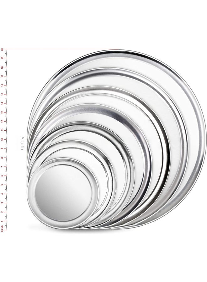 Aluminum Alloy Pizza Pan 6-20 Inches Kitchen Specialized Food Tray 1.0mm Thickness Baking Tray For Daily Use-Specifications:6-20 Inch-Color:Silver - Image 3
