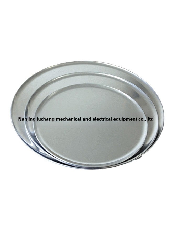 Aluminum Alloy Pizza Pan 6-20 Inches Kitchen Specialized Food Tray 1.0mm Thickness Baking Tray For Daily Use-Specifications:6-20 Inch-Color:Silver - Image 2