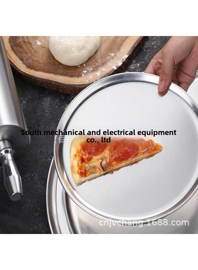 Aluminum Alloy Pizza Pan 6-20 Inches Kitchen Specialized Food Tray 1.0mm Thickness Baking Tray For Daily Use-Specifications:6-20 Inch-Color:Silver - Image 5