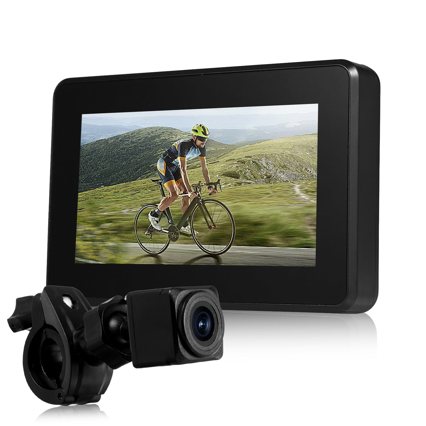 Generic Generic Handlebar Bike Mirror 1080p Rechargeable Recording Bicycle Rear View Camera With 4.3 inch ZD5DC7935196B0BE2E350Z