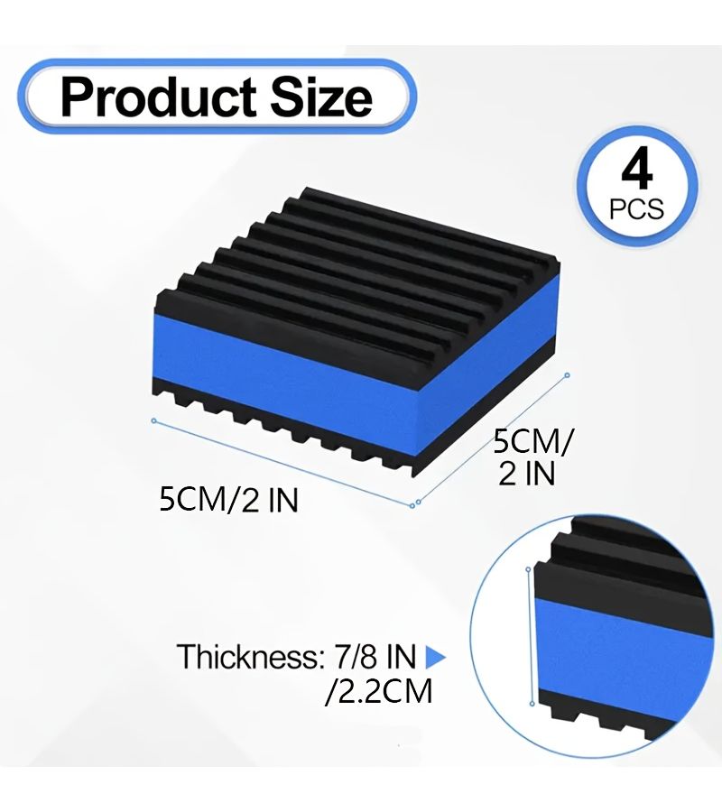 Heavy Duty Vibration Pads 4pcs 1.97 Inch for Air Compressor Washer HVAC - Image 2