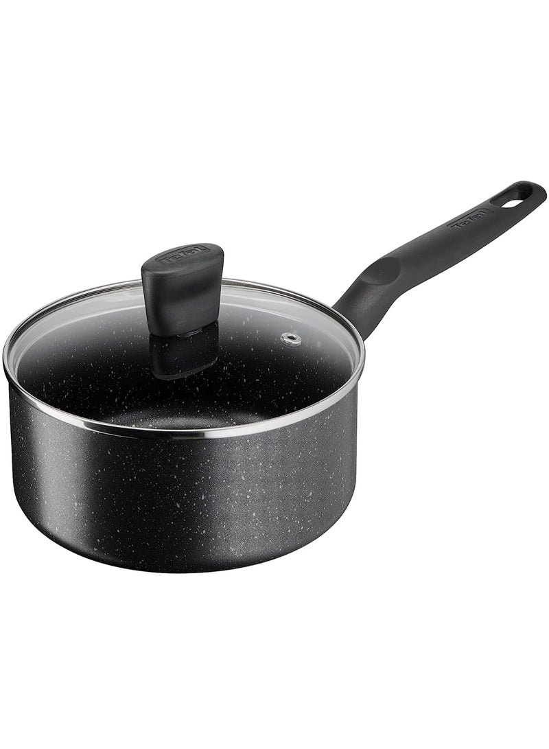 TEFAL Dark Stone 9 pc set stewpots 20/24 cm+lids, saucepan 16 cm, frypan 28 cm, spoon, ladle Black 1kg - Image 5