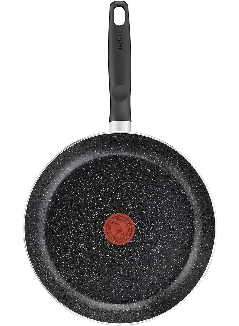 TEFAL Dark Stone 9 pc set stewpots 20/24 cm+lids, saucepan 16 cm, frypan 28 cm, spoon, ladle Black 1kg - Image 4