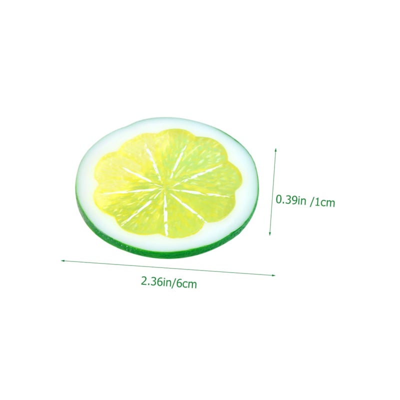 6Pcs Realistic Artificial Lemon Slices PVC Fruit Models For Home Decoration Photography Props - Image 3