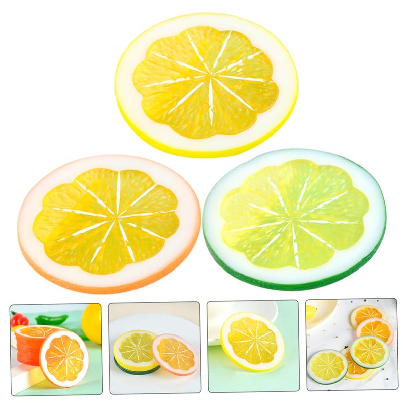 6Pcs Realistic Artificial Lemon Slices PVC Fruit Models For Home Decoration Photography Props - Image 5