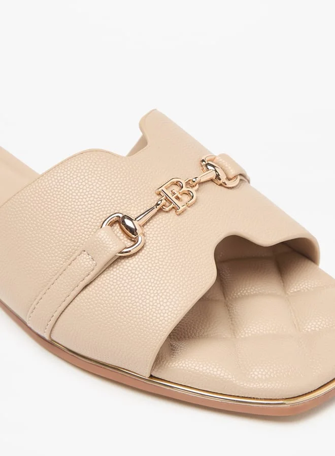 فلورا بيلا من شو إكسبرس Women Animal Print Slip-On Sandals with Logo Accent