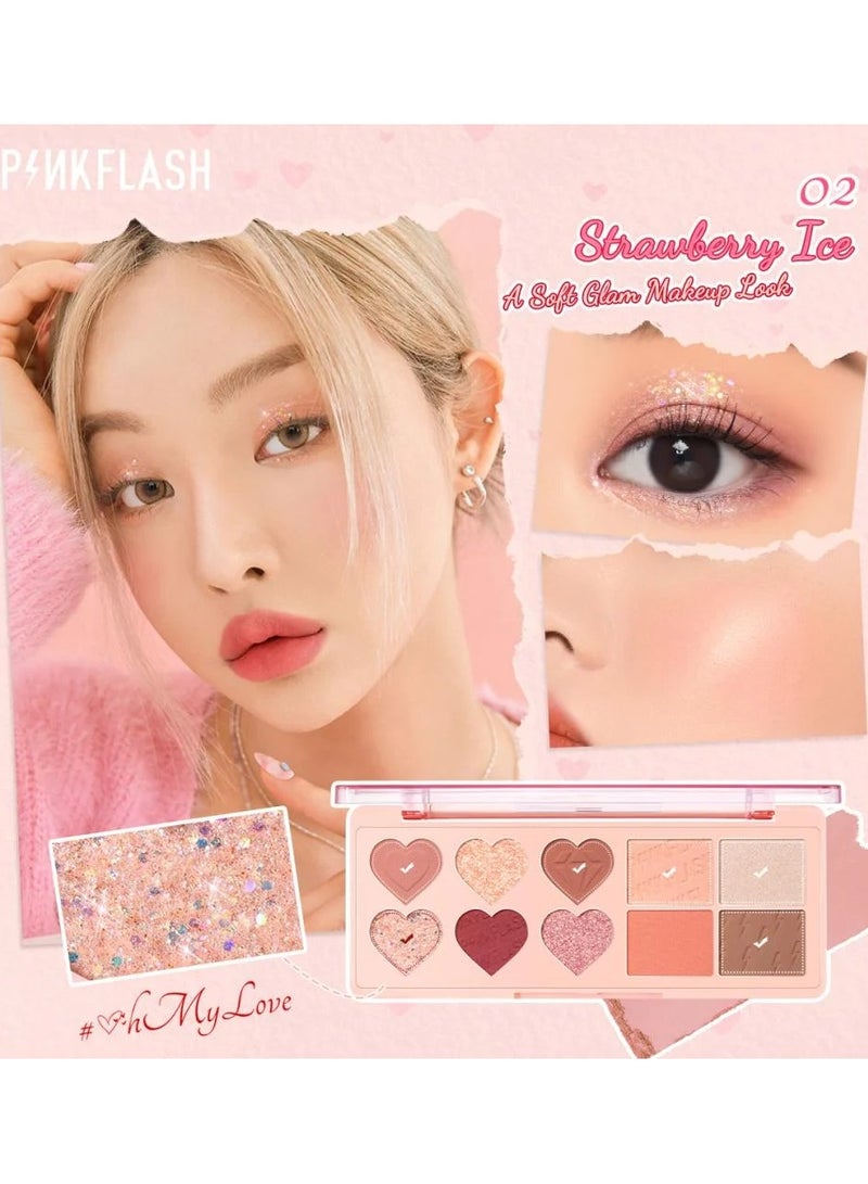 Pink Flash Multi Use Face Makeup Palette  02  Strawberry Ice - Image 2