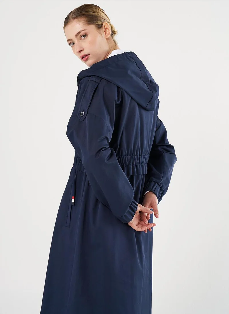 Kayra Hooded Short Jacket Dark Navy