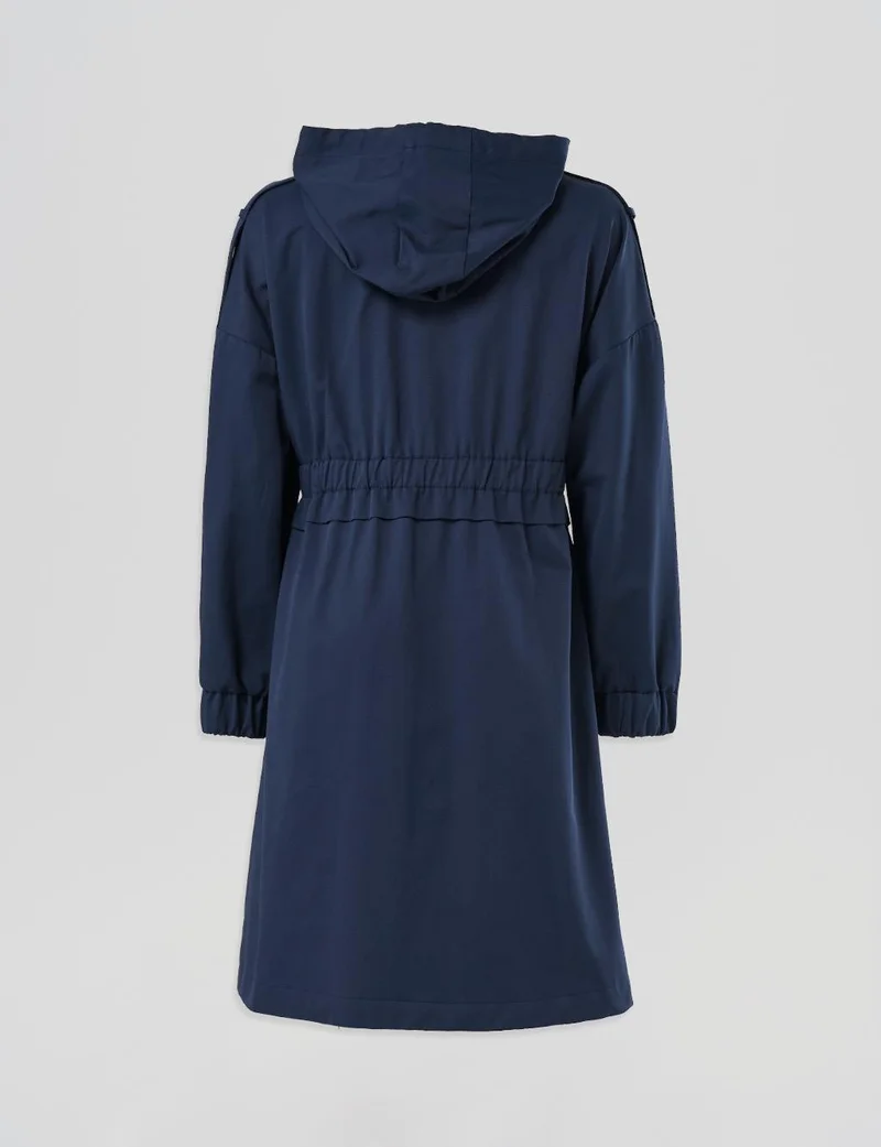 Kayra Hooded Short Jacket Dark Navy