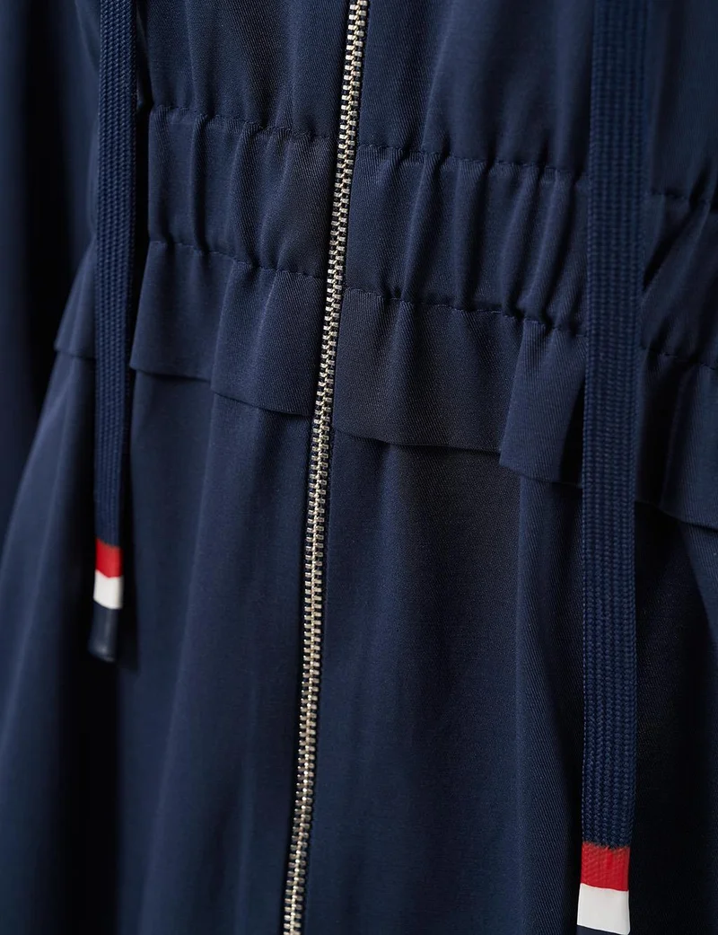 Kayra Hooded Short Jacket Dark Navy