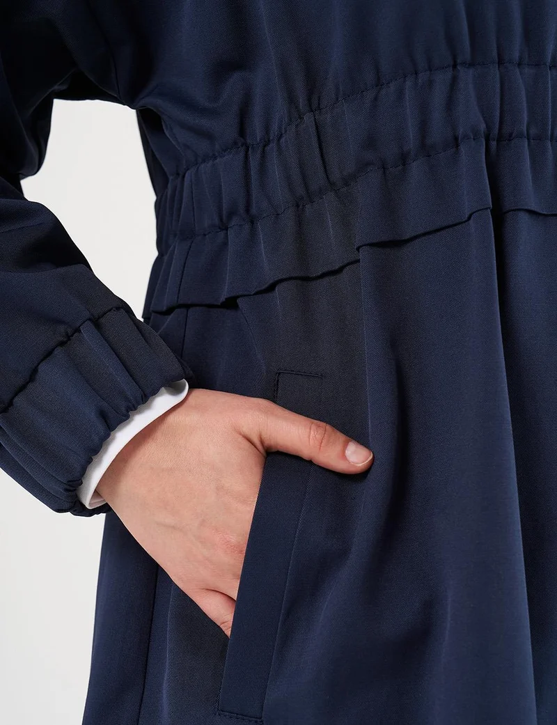 Kayra Hooded Short Jacket Dark Navy