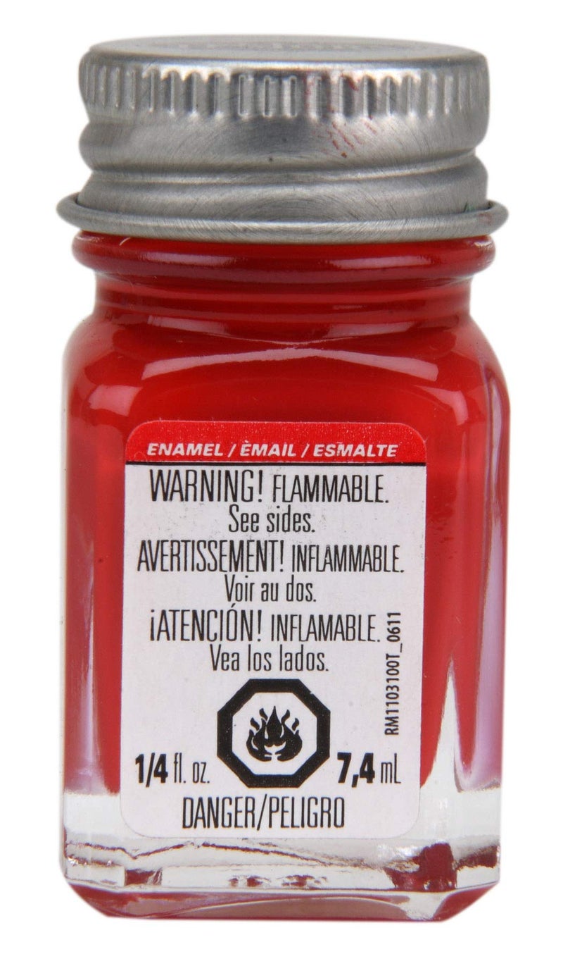 Testors Enamel Paint Open Stock .25oz-Cherry Flat - Image 1