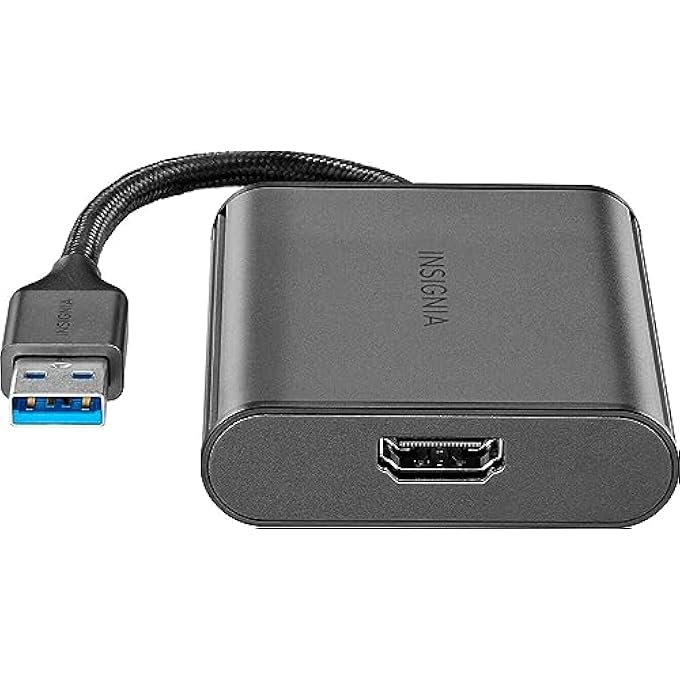 INSIGNIA - SUPERSPEED USB 3.0 TO HDMI EXTERNAL VIDEO ADAPTER - BLACK - MODEL: NS-PU37H-BK - Image 2
