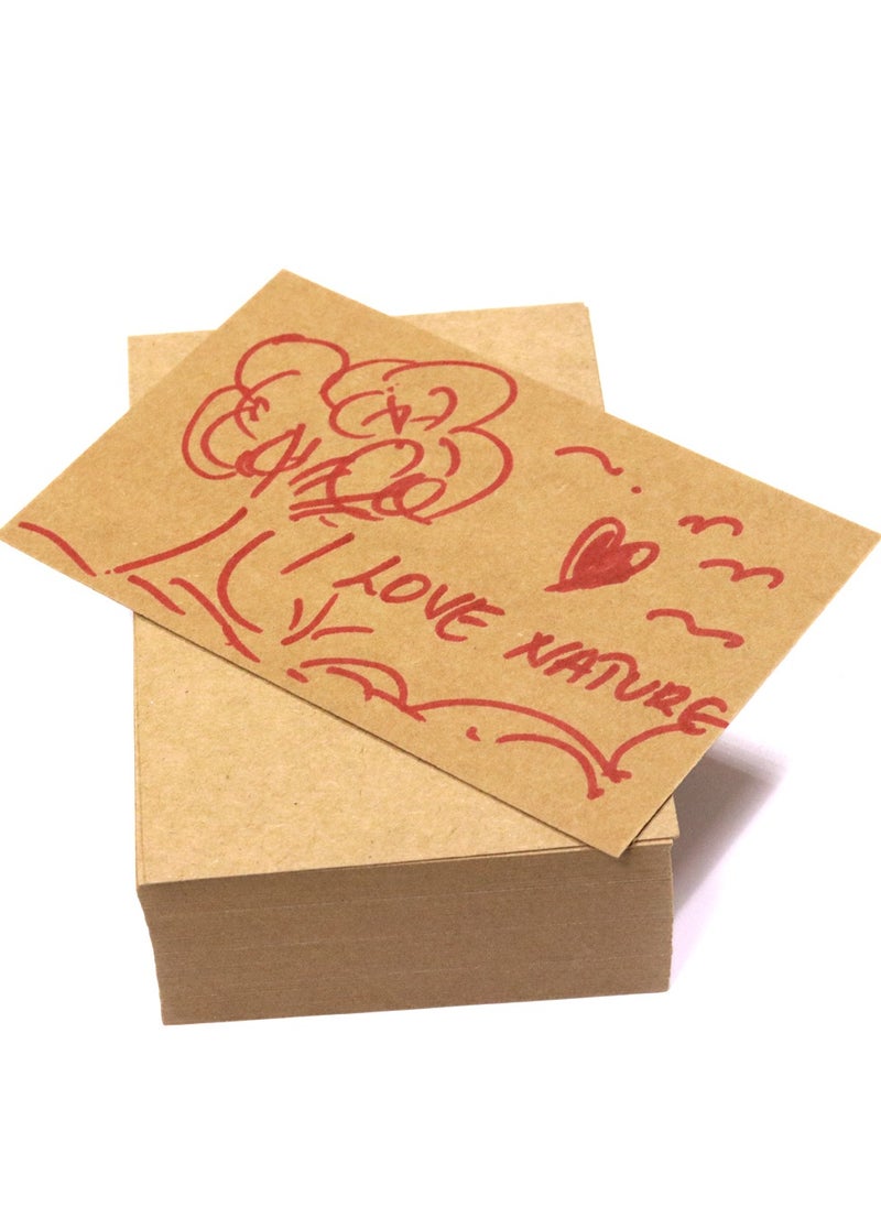 firstnock - A6 Kraft Card 10x15cm kraft cardstock 100 PCS blank kraft paper cards - Image 1