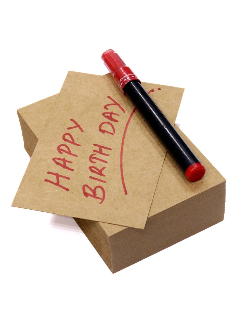 firstnock - A6 Kraft Card 10x15cm kraft cardstock 100 PCS blank kraft paper cards - Image 1