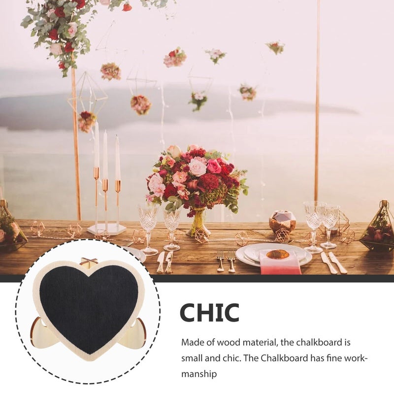 لافتة سبورة خشبية للمكتب مع قاعدة لأرقام الطاولات والفعاليات - Image 3