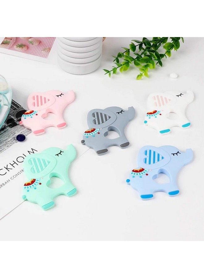 iSweven Teethers For Babies ; Bpa Free Silicone Soft Baby Toys ; Elephant Shaped Baby Gum Molar Chew Toy Relive Long Tooth Pain ; Toodle Teething Pacifier (312 Months Blue) - Image 5