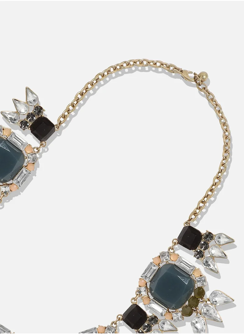 SOHI Designer Statement Stone Necklace