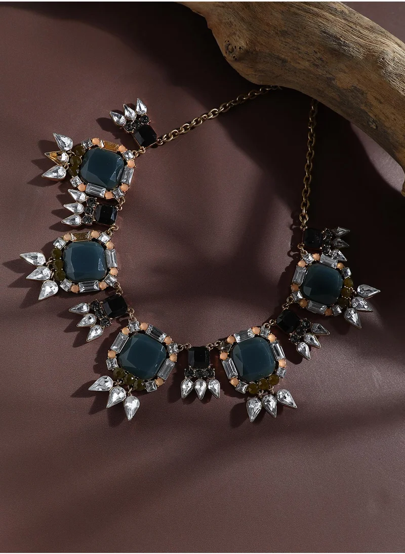 SOHI Designer Statement Stone Necklace